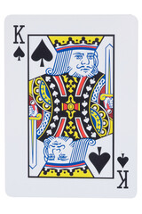 card gambling on white game luck. king spades