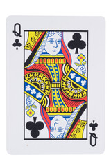 card gambling on white game luck Queen clubs