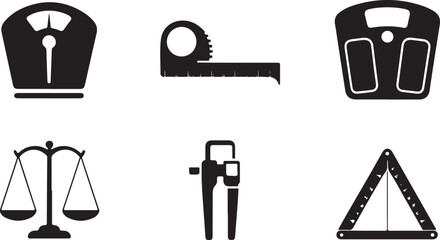 Measuring tools scale tape measure calipers balance scale