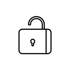 padlock icon, simple flat style, vector illustration, symbol, design logo template pictogram, for ui or ux isolated on white for mobile app, editable