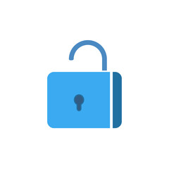 padlock icon, simple flat style, vector illustration, symbol, design logo template pictogram, for ui or ux isolated on white for mobile app, editable