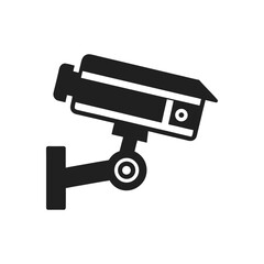 security camera silhouette on white background