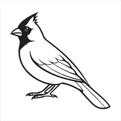 Obraz premium northern cardinal icon silhouette vector