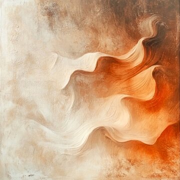 Organic abstract background with flowing natural forms and earthy textures square harmonious and isolated