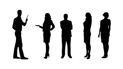 Business Silhouettes PNG &ndash; Meetings & Presentations Transparent Background