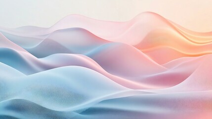 Obraz premium Soft pastel waves with a calming aesthetic.