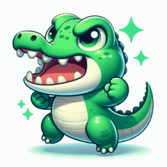Fototapeta premium cartoon crocodile