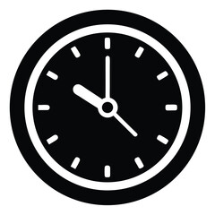 A vector wall clock illustration with an elegant dial and minute and hour hands is a timeless symbol of time