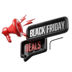 Black Friday advertising deals. 3d illustration.