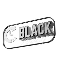 Black Friday pay later icon. 3d illustration.