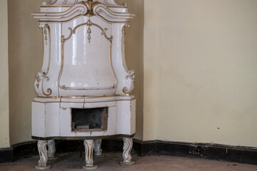 Abandoned Historic Palace with Weathered Architecture and Atmospheric Decay