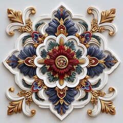 Embossed floral mandala high resolution images