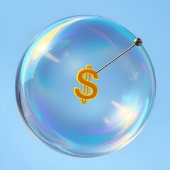 dollar symbol on a blue background