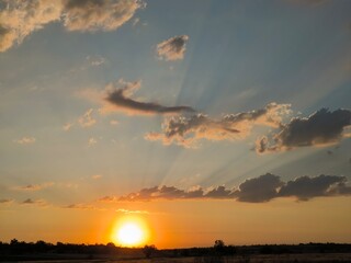 sunset in the sky