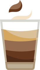 Smoothie Bowl Graphic Presentations Delicious Layered Coffee Drink in a Glass, Perfect for a Cafe Menu or Coffee Shop...