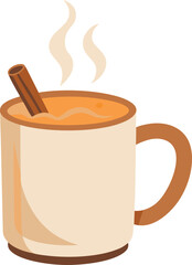 Smoothie Bowl Graphic Presentations Warm Autumn Spice Latte in a Cozy Mug, Perfect for a Chilly Day