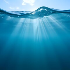 blue water surface with ripples
