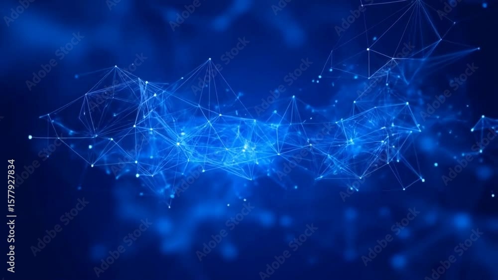 Aufkleber explore the captivating beauty of abstract digital patterns and glowing connections in a visually st