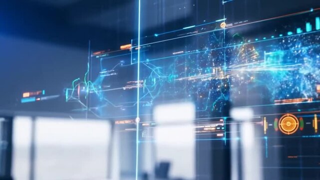 Advanced Technology Visualization Showcasing Dynamic Energy Transformation in a Modern Environment Generative AI