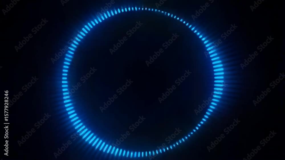 Poster dynamic blue light display creates mesmerizing optical effects in a dark environment generative ai