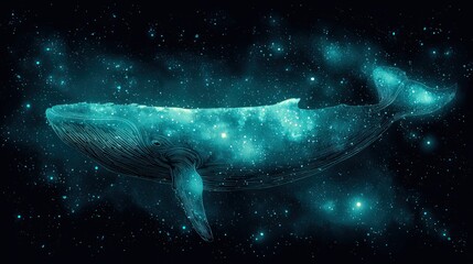 Fototapeta premium Whale in space