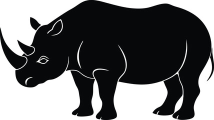 rhino animal black vector