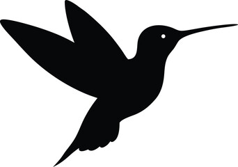 little hummingbird silhouette vector icon