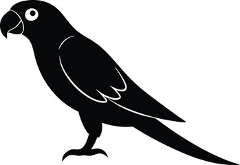 parrot bird silhouette vector illustration