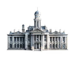 City Hall for Government and Civic Affairs - Isolated on White Background