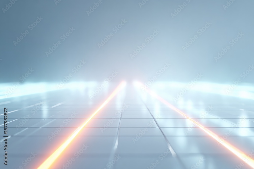 Poster minimalist white gradient backdrop with soft ambient glow and subtle grid texture