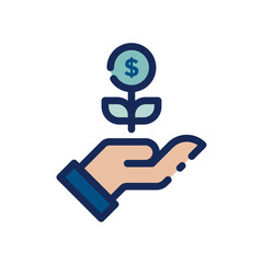 Teamwork business vector icon