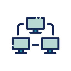 Teamwork business vector icon