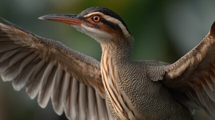Bird in flight, wings outstretched