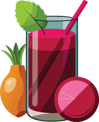 Smoothie Bowl Graphic Presentations Refreshing Beetroot and Onion Juice: A Vibrant and Healthy Drink Recipe