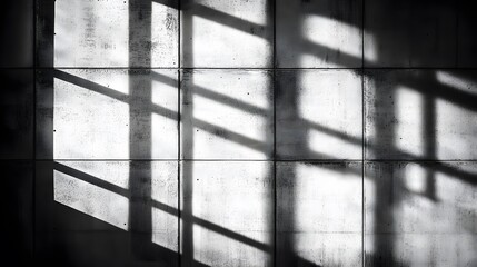 Abstract Window Shadow on Concrete Wall