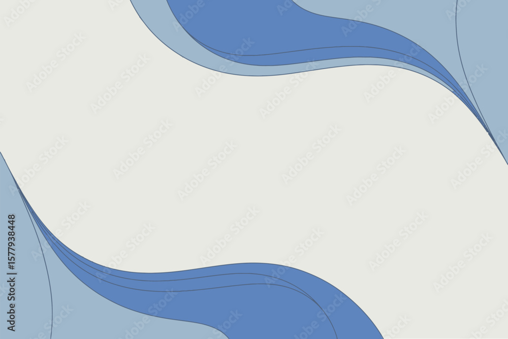 Leinwandbilder abstract background with blue wavy lines on the top and bottom creating a frame for text area