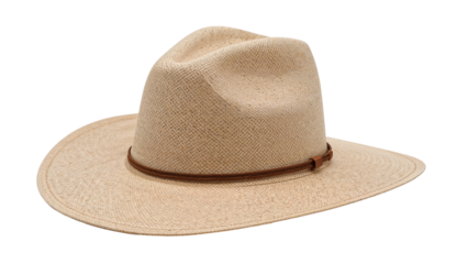 Beige Cowboy Hat Isolated on Transparent Background PNG