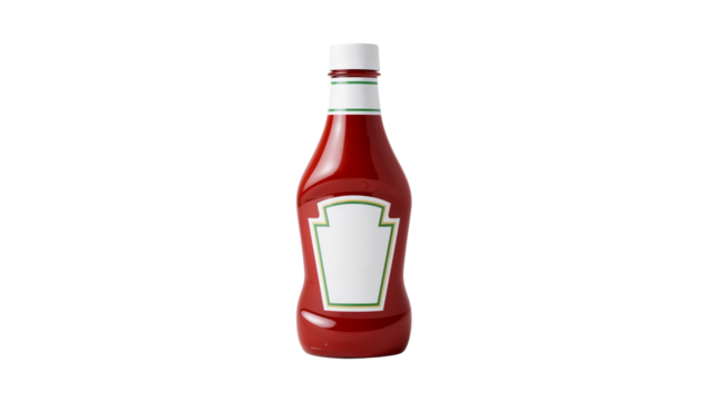 Ketchup Bottle Isolated on Transparent Background PNG
