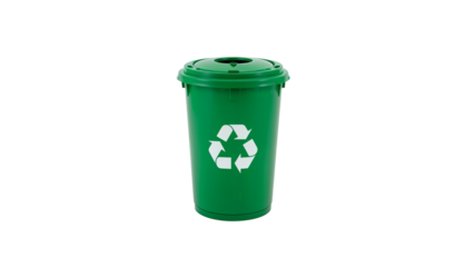 Green Recycling Bin Isolated Transparent Background PNG