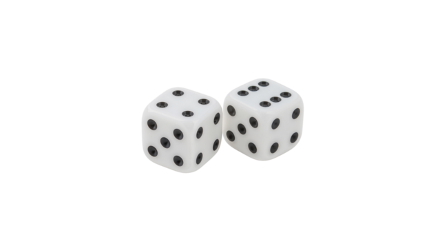 Dice Isolated on Transparent Background PNG