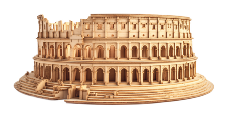 Coliseum for Historic and Architectural Significance - Isolated on White Background