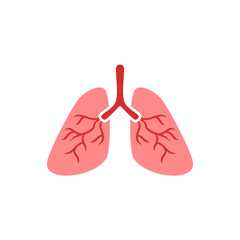 lung icon, simple flat style, vector illustration, symbol, design logo template pictogram, for ui or ux isolated on white for mobile app, editable