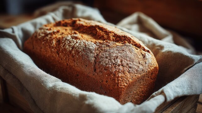 "Loaf of Homemade Wholemeal Gluten-Free Bread" - Powered by Adobe