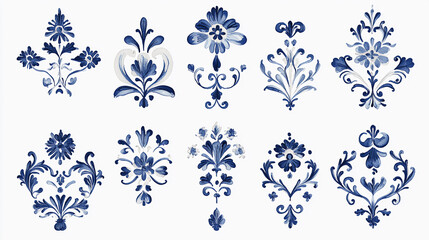 White And Blue Chinoiserie Style Florals