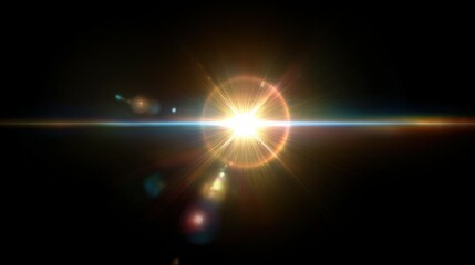 Obraz premium Radiant Glow: Vector Transparent Sunlight Lens Flare Effect