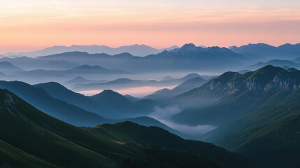 Fototapeta premium sunrise in the mountains