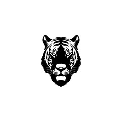 Tiger logo icon flat vector design.