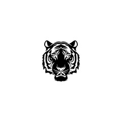 Tiger logo icon flat vector design.