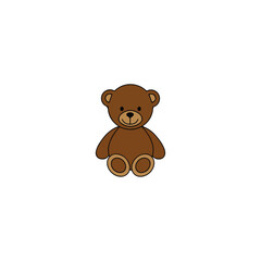 Teddy bear icon flat vector design.
