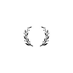 Wreath icon flat vector design.